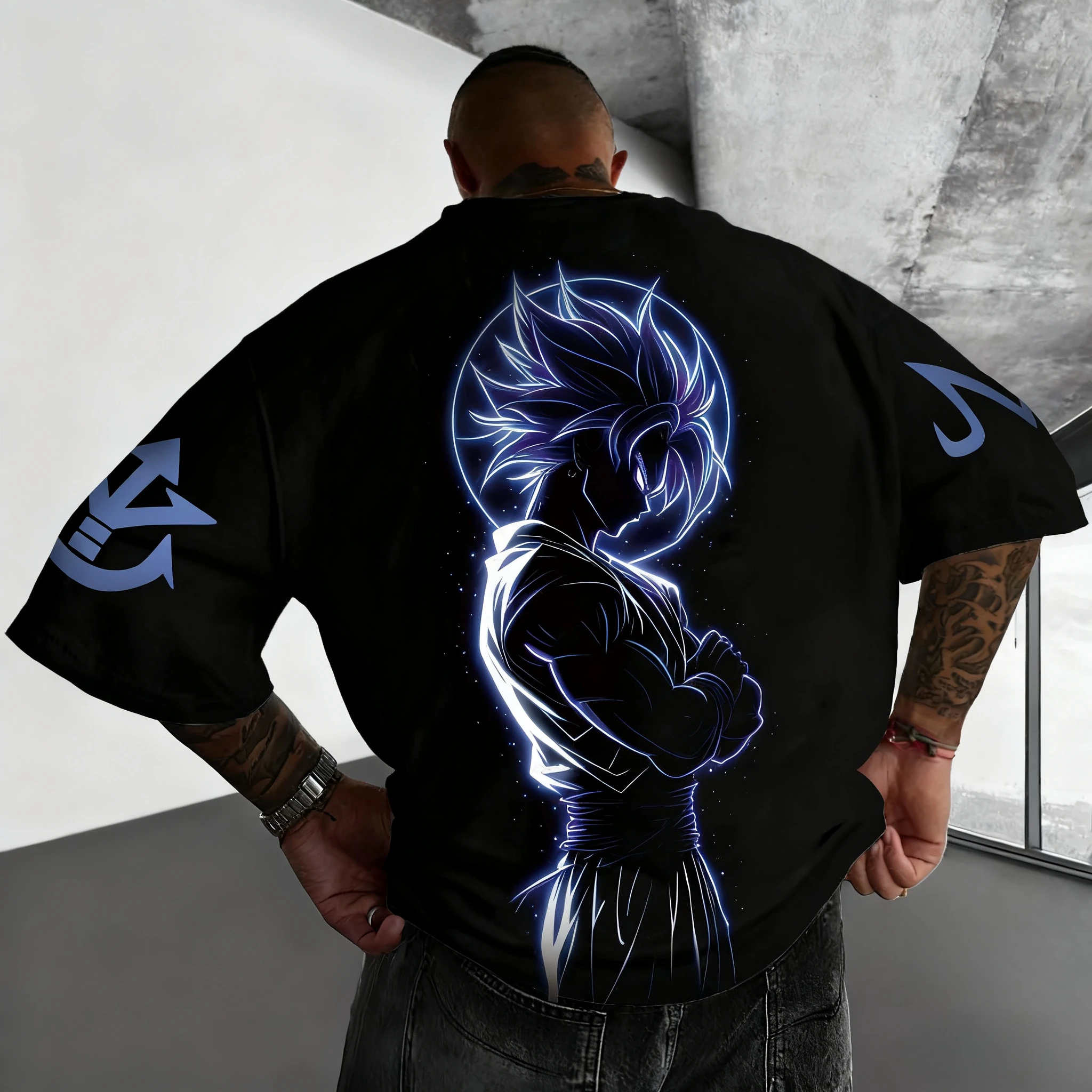 Dragon Ball Goku Anime nuevo estampado camiseta hombres y mujeres Otoño/Invierno calle tendencia Hip Hop suelta Casual padre niño Top