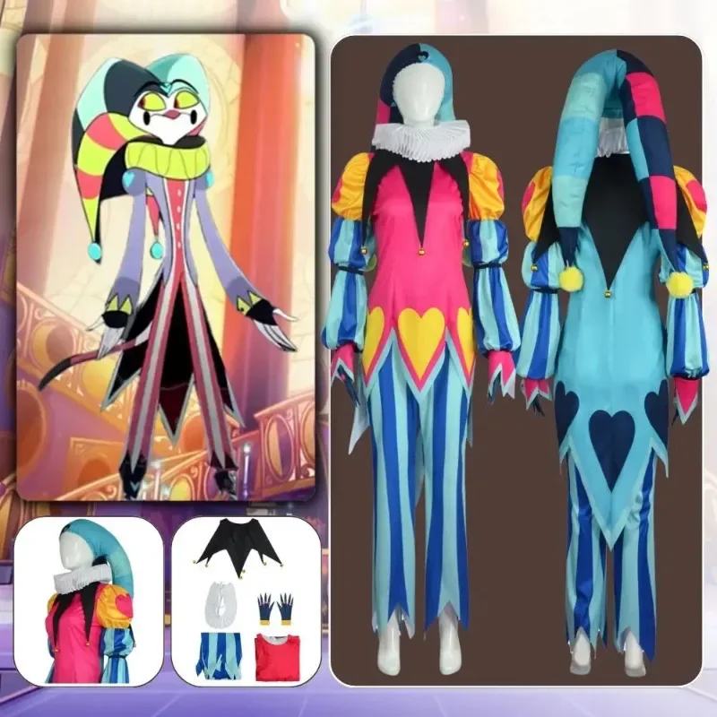 

Disfraz de Fizzarolli, Tops, pantalones con sombrero, guantes para el cuello, conjunto completo de juego de rol