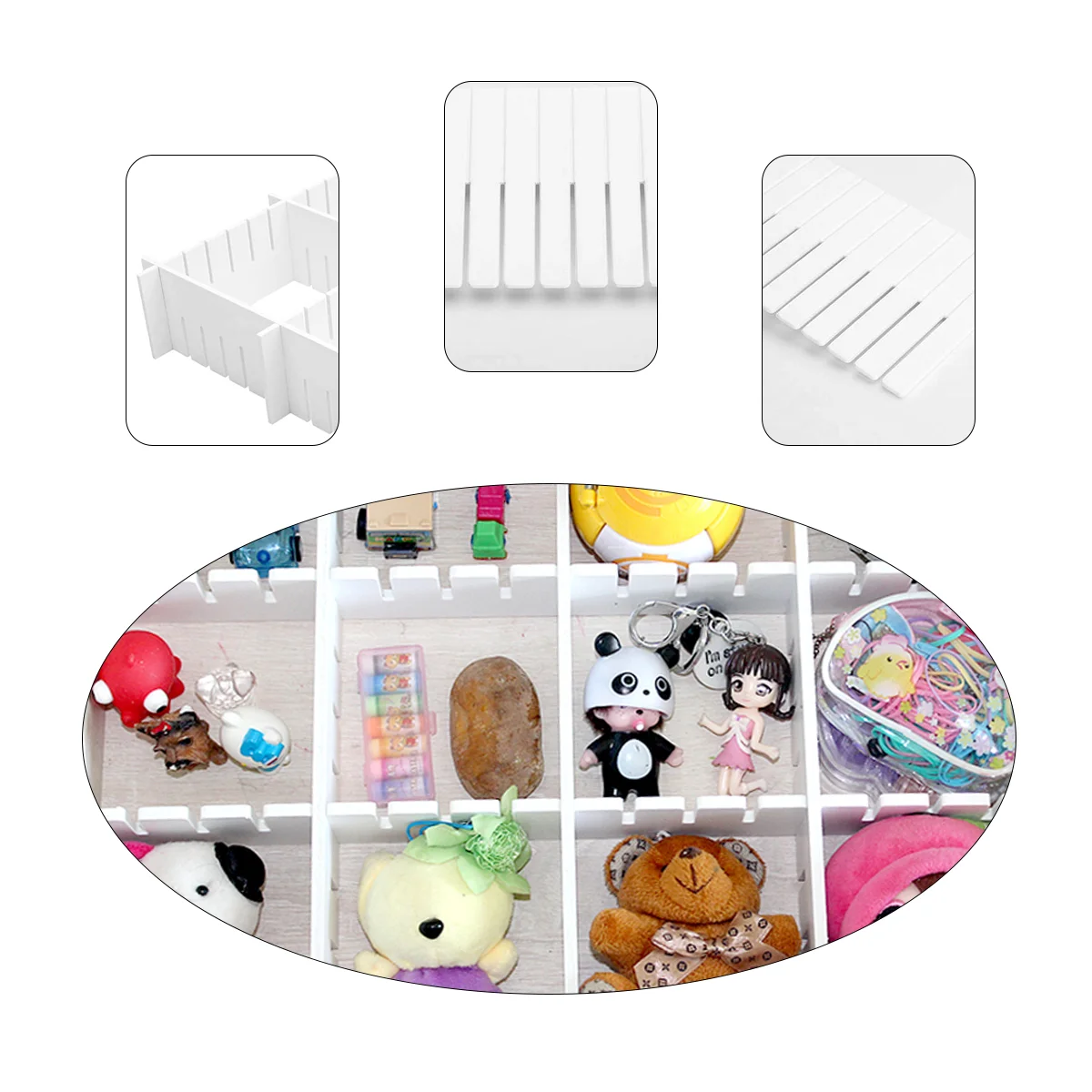 

34 Pcs Make up Drawer Plastic Divider Adjustable Dividers Deep Pp for Storage Bins Partition