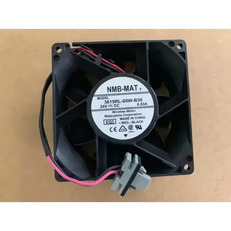 

NMB-MAT 3615RL-05W-B30 EQ3 DC 24V 0.53A 90x90x38mm 2-Wire Server Cooling Fan