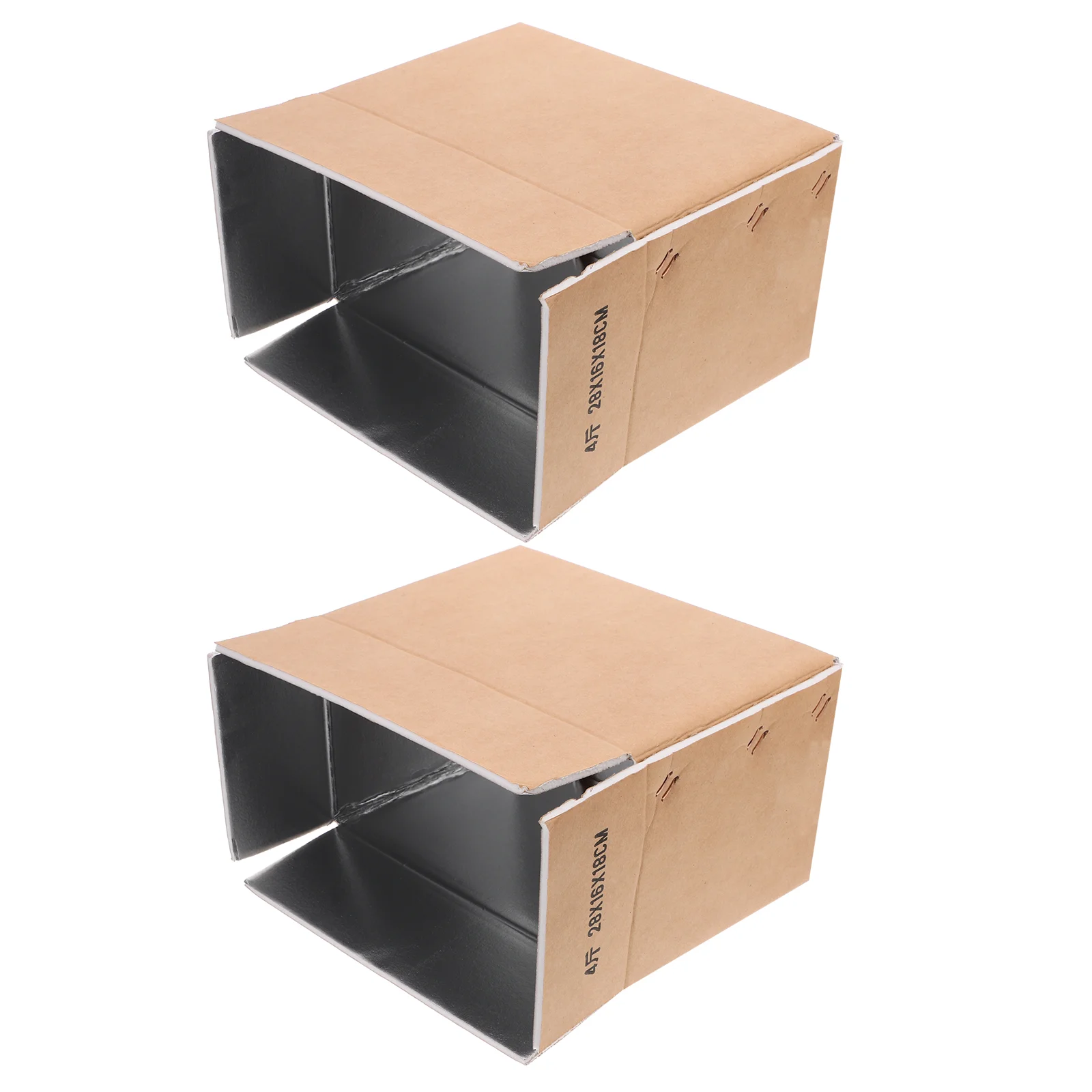 2 Pcs Aluminum Foil Insulated Box Refrigeration Cold Packaging for Shipping Boxes Polystyrene Portable Cooler Paper