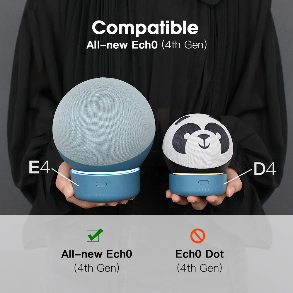 Ggmm e4 10000mah base de bateria para novo echo 4 amazon alexa alto-falante portátil power bank para echo4 (tudo novo) suporte