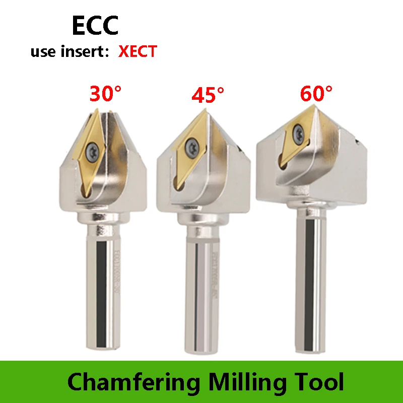 LIHAOPING ECC17005R 30 45 60° Chamfering Tool ECC 17005R C12 CNC Milling Cutter Shank Holder use Carbide Inserts XECT XECT170404