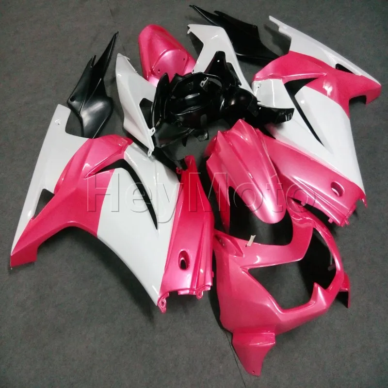 injection Fairings kit for ZX250R EX250 2008 2009 2010 2011pink white EX 250 08 09 10 11 12 ABS bodywork kit motorcycle fairings