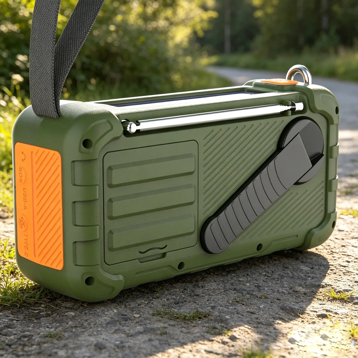 10000mAh Emergency Radio Hand Crank Radio Solar FM AM Weather Radios Charging Power Bank Flashlight LCD SOS Alarm Dropshipping