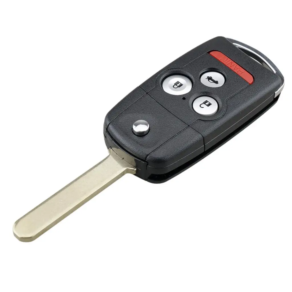 Replacement 3 Buttons Flip Folding Key Remote Fob Case with Key for
