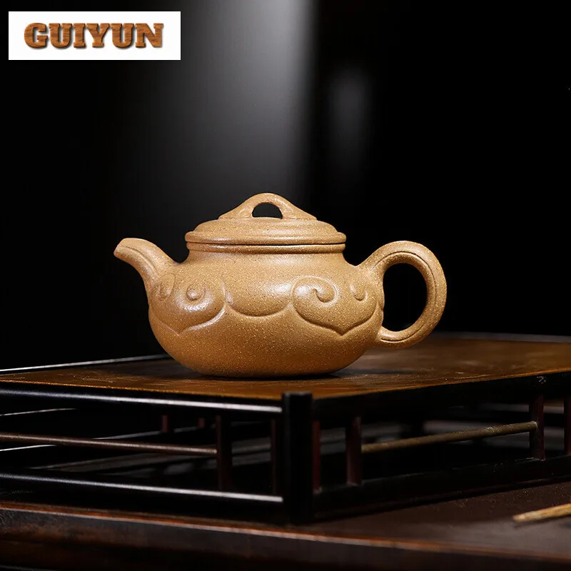 

220ML Classic Yixing Purple Clay Teapot Artists Handmade Pot Raw Ore Colorful Section Mud Kettle Zisha Teaset Drinkware Supplies