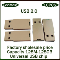 10pcs USB chip stick memory flash 4GB 8GB 16GB 32GB 64GB 128GB USB 2.0 short board U disk chip pendrive