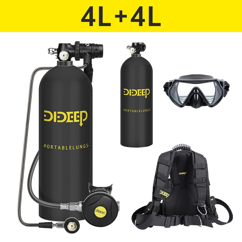 

DIDEEP 4 Liter +4Liter Scuba Diving Lung Tank Set