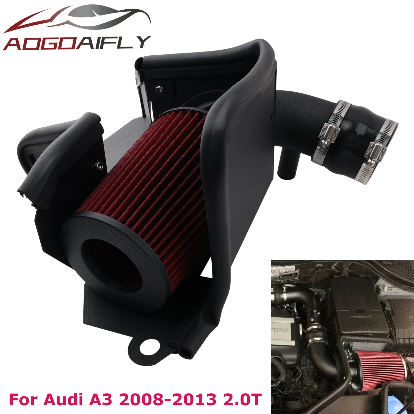 Performance Cold Air Intake Kit For Audi A3 For Volkswagen JETTA GLI / PASSAT CC / TIGUAN / GTI / CC 2008-2013 2.0T Turbo