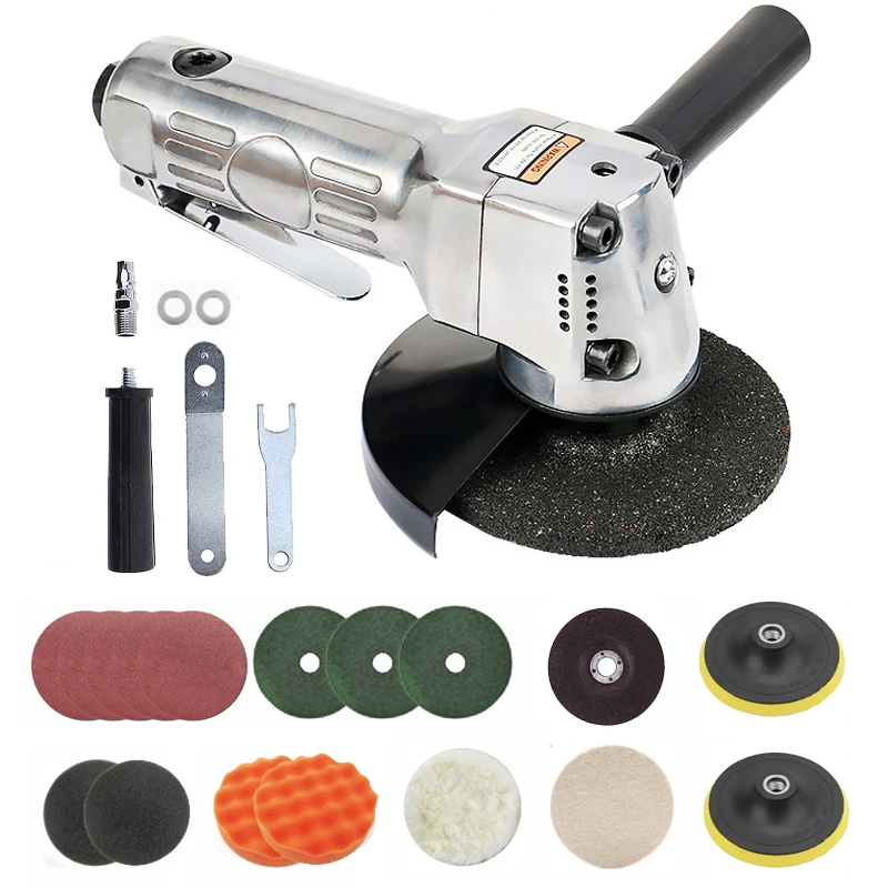 

High Speed ​​Air Grinder 4 Inch Pneumatic Angle Grinder for Metal Woodworking Cutting Polishing Multifunctional Pneumatic Tool