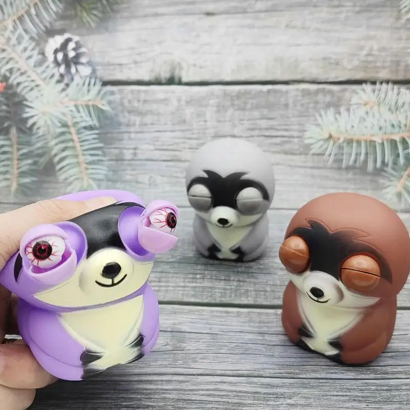 

Popping Out Eyes Sloth Relaxing Toys cute Squinting Squeeze Fidget Toy Pinch Fun Winking Sloth Cartoon Hand Training Toy Venting