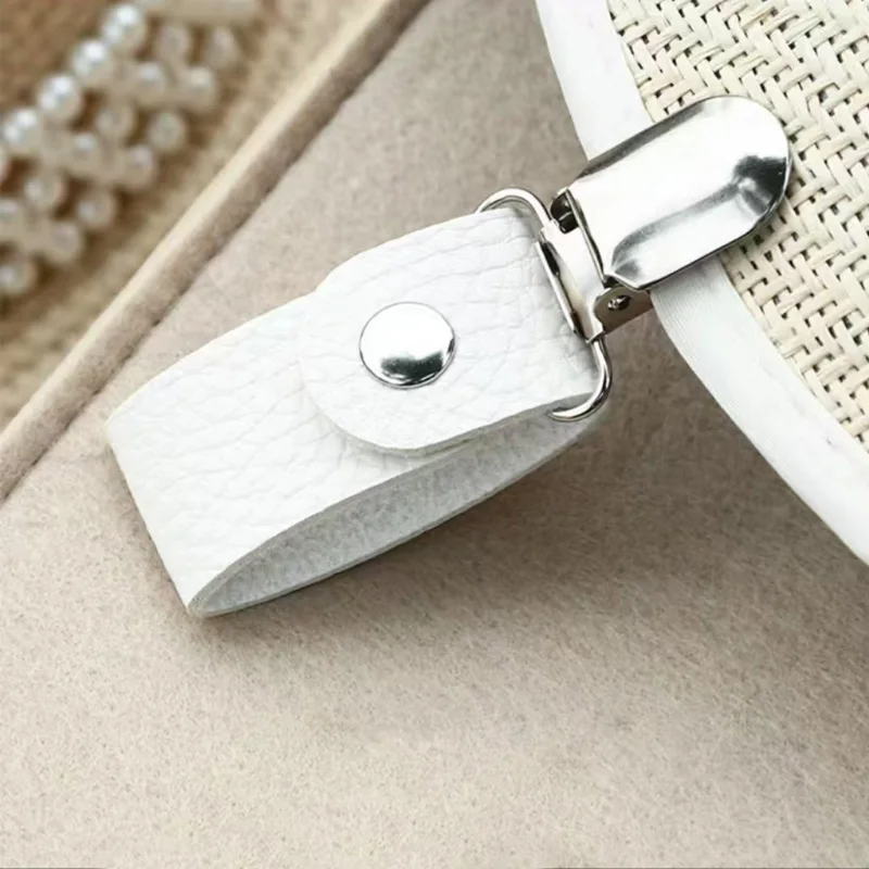 50pcs Outdoor Travel Hat Clip PU Leather Portable Bag Cap Storage Buckle Hanging Multi-Purpose Backpack Hook