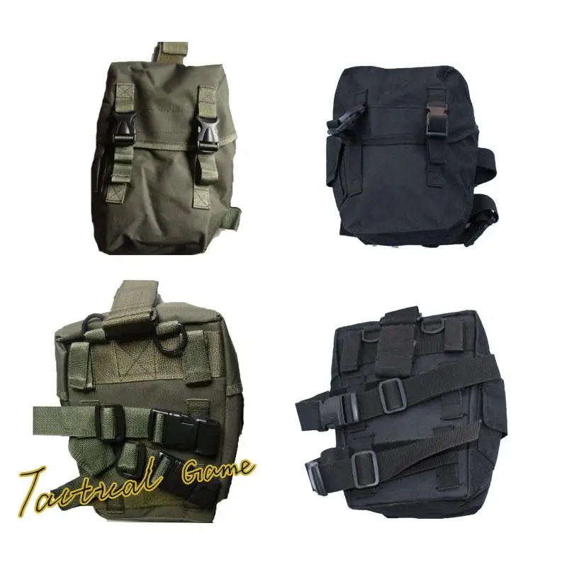 Tactical Hunting Storage Bag Accessory Bag Storage Bag Leg/Belt/Molle Gas Mask Bag  Black /Green