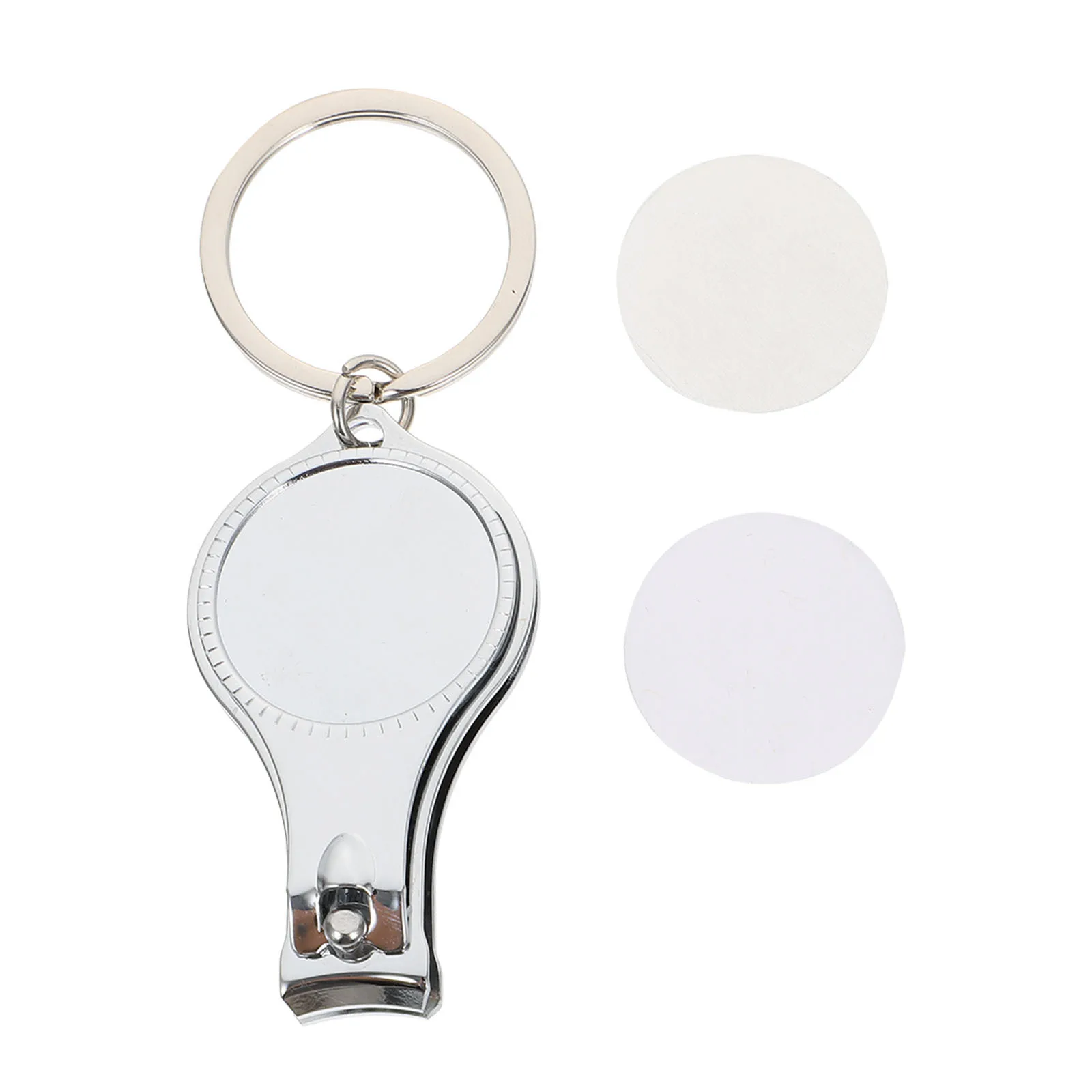 

2 шт. металлический брелок для ключей, брелок для стрижки ногтей, термопереносный дизайн, портативный многофункциональный брелок для ключей для Diy ювелирных изделий, ремесленный декор