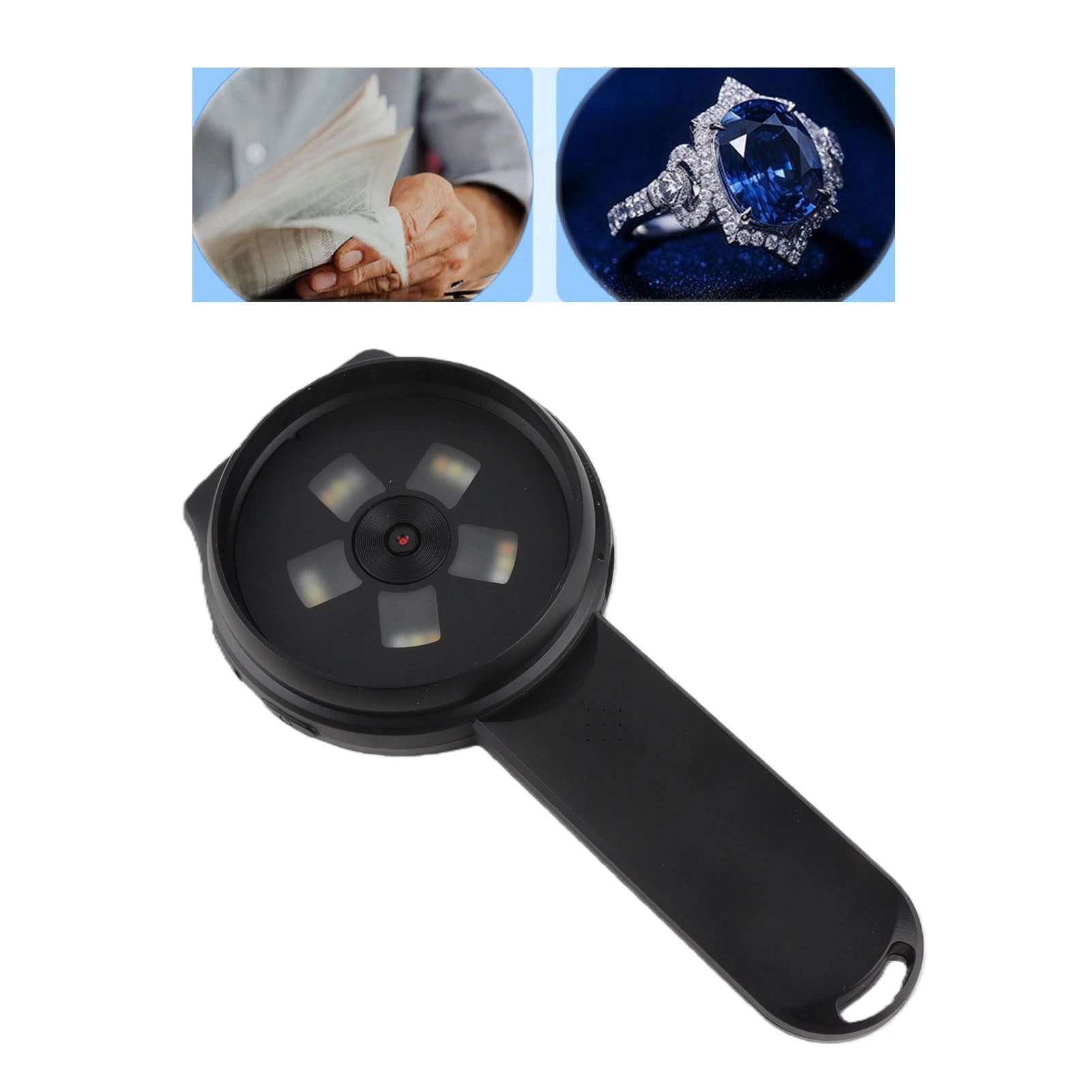 1000X Magnifying Glass 2MP Ergonomic 3 Light Sources 4 Zoom Buttons Handheld Digital Magnifier with Data Cable for Reading