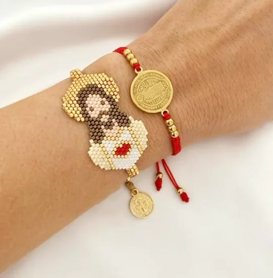 Handmade Religious Sacred Heart jesus Charm Bracelet adjustable bracelet jewelry for women GIRL