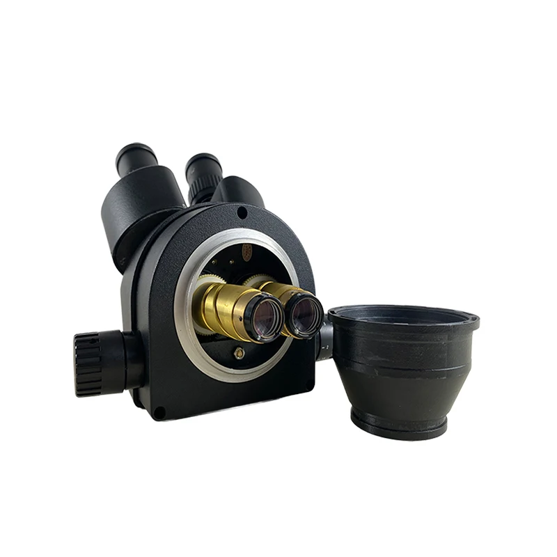 Objectif de Microscope trinoculaire stéréoscopique professionnel 7X-45X, coque de protection et lentilles de groupe avant