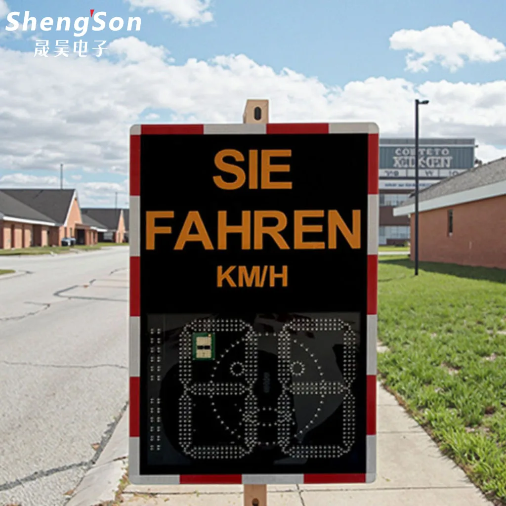 Solar LED Traffic Sign Board Safety Alert Galvanized Steel Aluminum Construction Fourth Grade Reflective Film Digital Printing