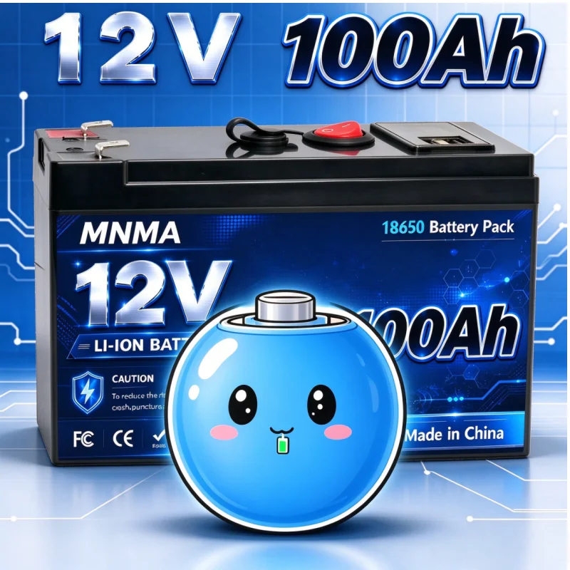 12V Lithium Battery With Integrated BMS For Toy Vehicle RV Marine Camping Solar Energy Storage
