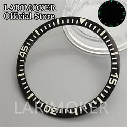 LARIMOKER 37.9mm black blue green bezel insert ceramic bezel luminous watch ring accessories