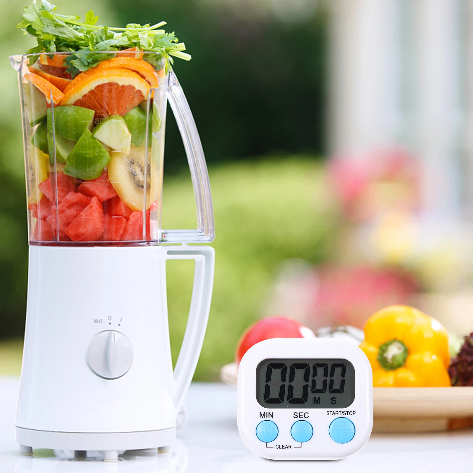 

Digital Kitchen White Strong Magnetic Back Loud Alarm Countdown Count Up Function Portable Abs Timer For Cooking Gym