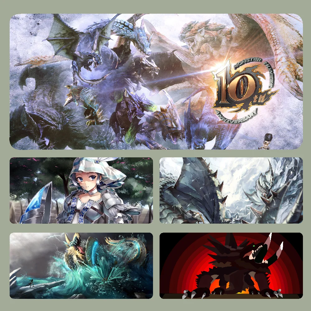 M-Monster Hunter Mousepad Large Computer Gaming Accessories MousePads Desk Mats Anti-slip Laptop Soft Mouse Pad