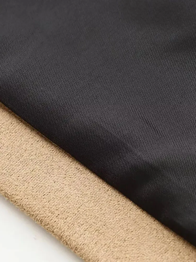 HH Vrouwen Herfst Mode Veelzijdige Suède Getextureerde Jassen Vrouwelijke Lange Mouwen Revers Single-breasted Met Zakken Causale Jassen