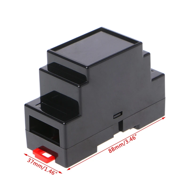 2 Pcs 88x37x59mm Plastic Electronics Box Project for Case DIN Rail PLC Junction