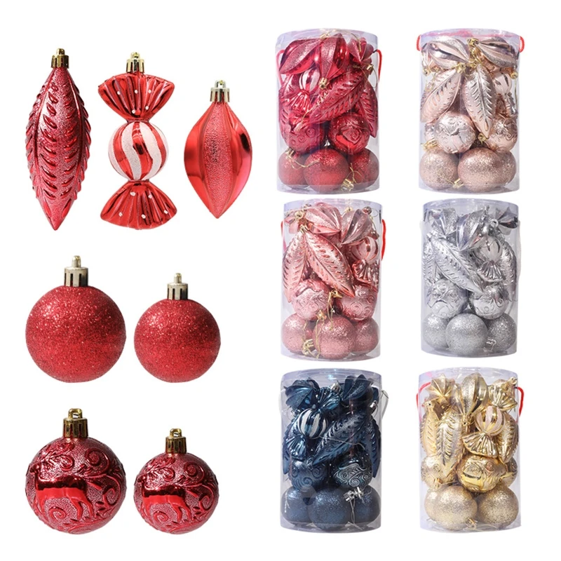 

Christmas Ball Ornament 21pcs/box Baubles Christmas Tree Hanging Ornaments for Xmas Holiday Wedding Home Decor