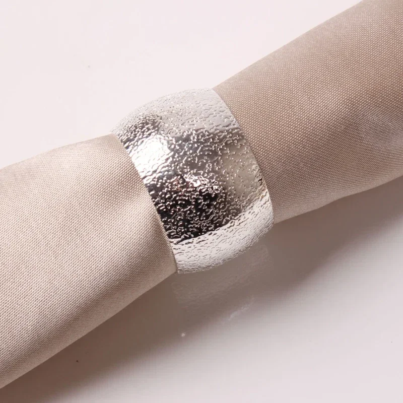 Metal Napkin Rings For Wedding Christmas Round Napkin Buckle Table Holder Kitchen Serviette Hotel Decor Party