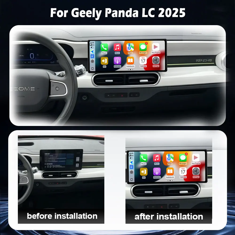 Car Radio 12.3 lnch Screen For Geely Panda LC 2025 Navigation GPS Android Auto Carplay Car Intelligent Systems Tools