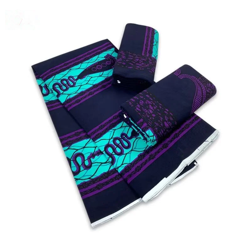 قماش هولندي hollandais شمع حقيقي كلاسيكي مضمون طباعة شمع حقيقي فستان أفريقي 100% قطن 6 ياردات #4