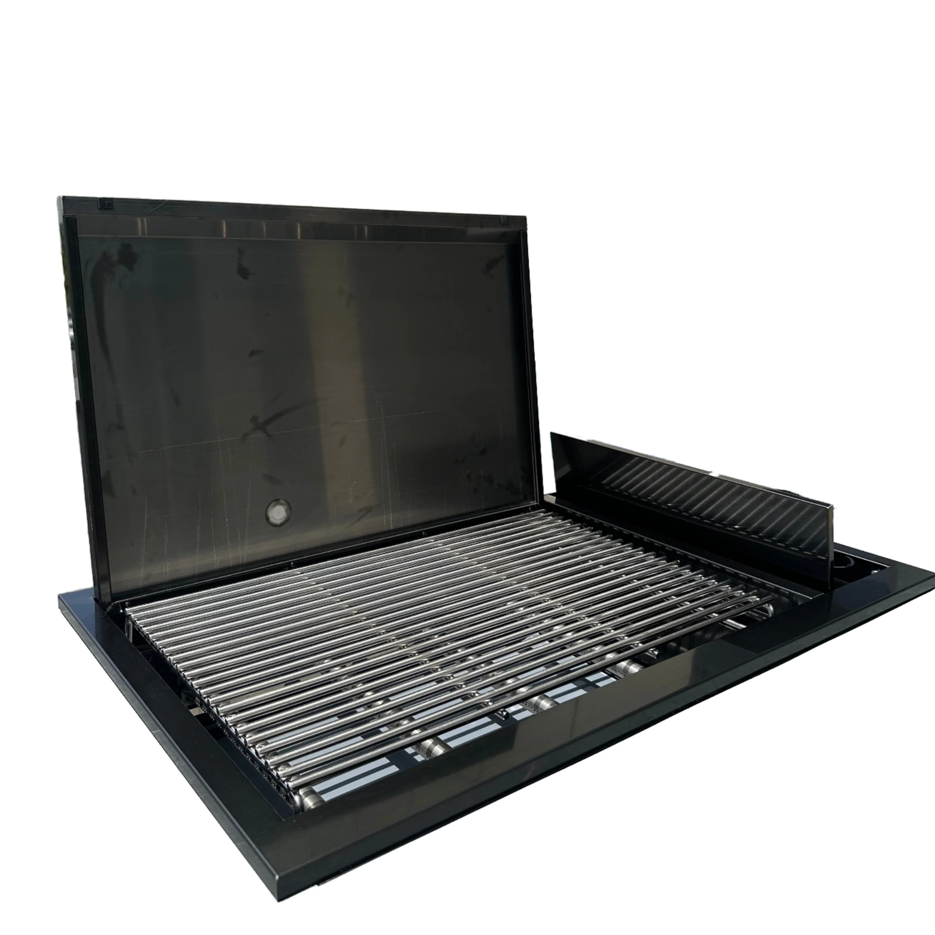 Newly Enhanced 4-Burner Built-in BBQ Grill Top 304 Stainless Steel Modern Premium for Outdoor Kitchen BBQ Island Natural
