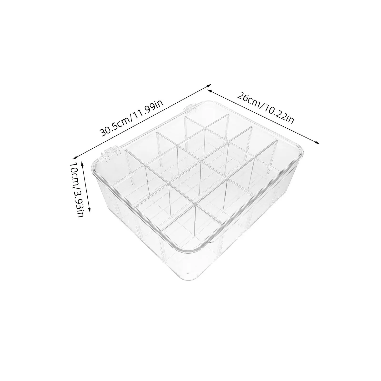 Large 16-Grid Tea Bag Organizer Plastic Box Clear Lid Storage Holder Cabinet Countertop Tea Pack Sachet Container Office Home view 6