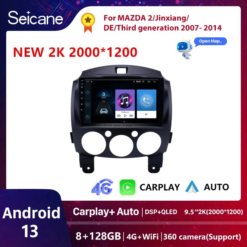 

2 din Car Android Radio Multimedia Player For MAZDA 2 Mazda2 2007 2008 2009 2010 2011 2012 2013 2014 GPS Navi 2din Autoradio