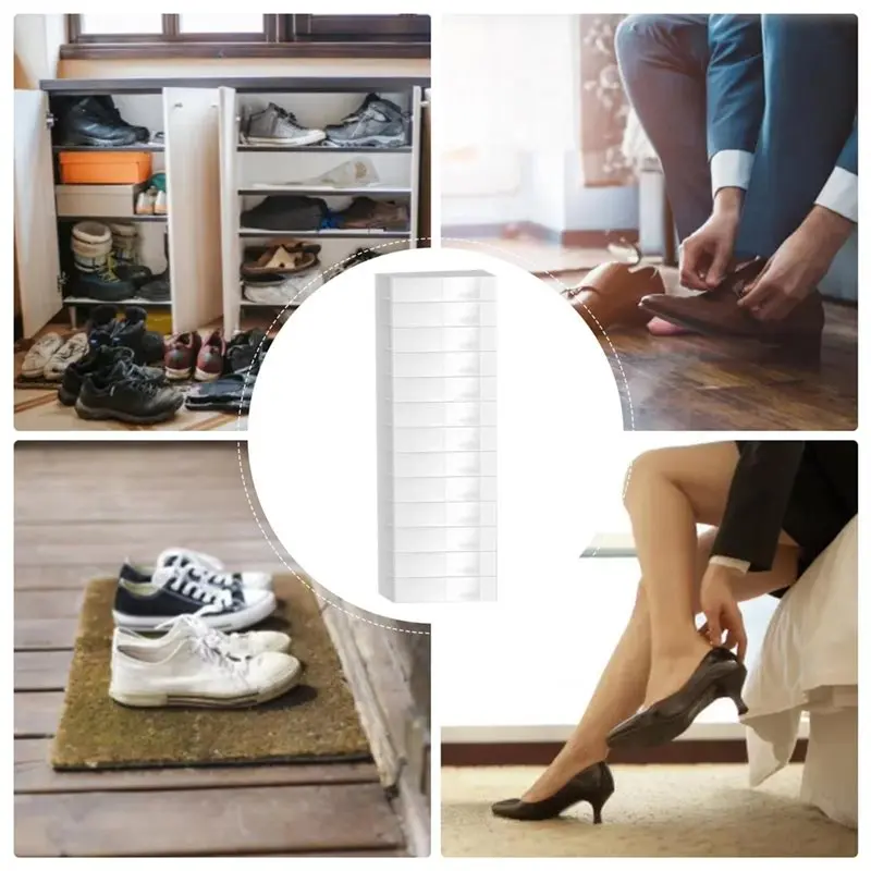 SEWS-Over The Door Shoe Rack Hangable Clear Foldable Shoe Holder Door For Footwear Boot Sneakerhigh Heel Over The Door Shoe Rack