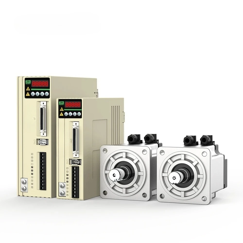 

220V Three Phase AC Servo Driver High Speed 2000rpm 3kw to 5kw Driver and Servo Motor With Encoder 17 Bit RS485 Communicate