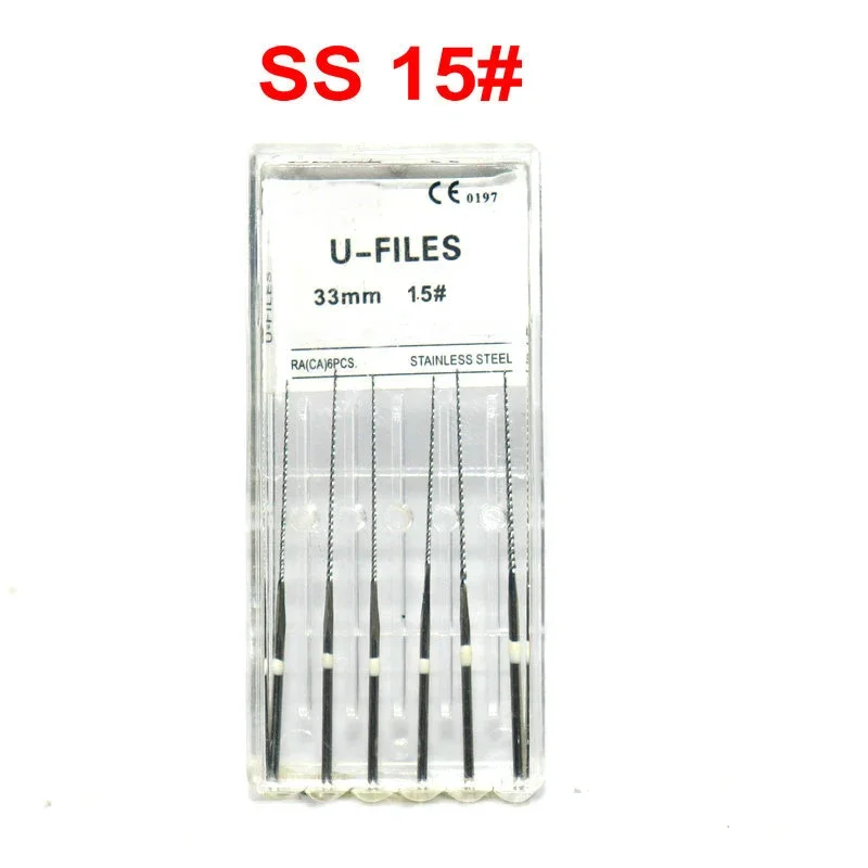 Denspay ไฟล์ U-Files อัลตร้าโซนิกส์เหล็กสแตนเลส niti 15-40 #33มม. สำหรับรากฟันเอ็นโดดอนต์คลองรากฟันไวท์เทนนิ่งไฟล์เครื่องมือทำความสะอาดฟันของขวัญ