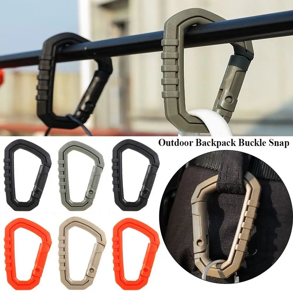 2pcs High Quality Climbing Carabiners Practical D-buckle Multicolour Backpack Buckles Camping Hiking Climbing Accessories Outdoo