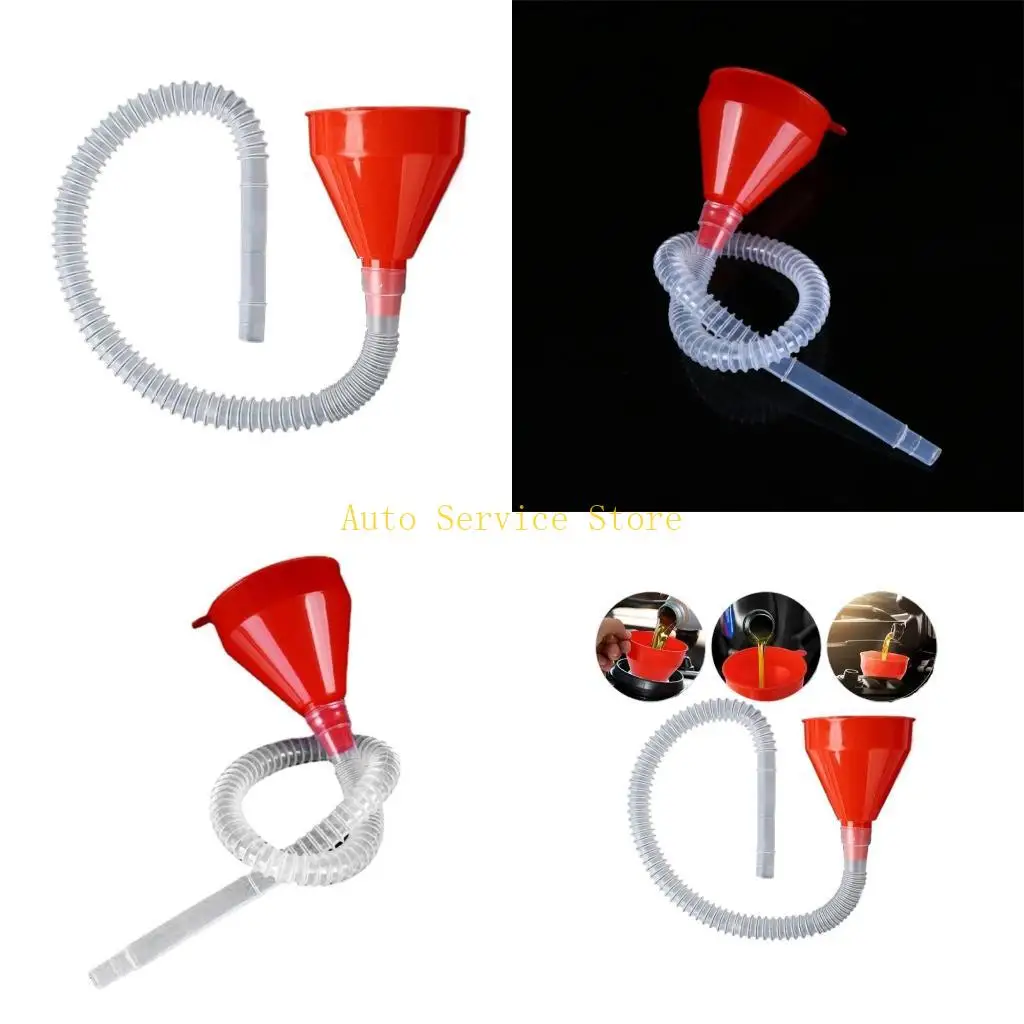 

462A Car Refueling Funnel Filling Funnel with Detachable Hoses Engine Oil Additive Motorbike Fillers