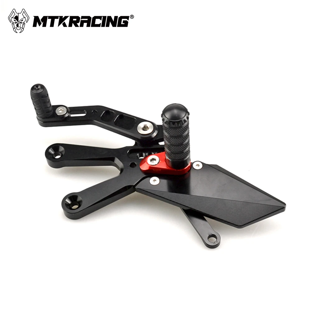 MTKRACING-estriberas para YAMAHA YZF-R3, juegos traseros, Pedal de elevación, reposapiés ajustables, Kit de palanca de cambio de freno, 2015-2024