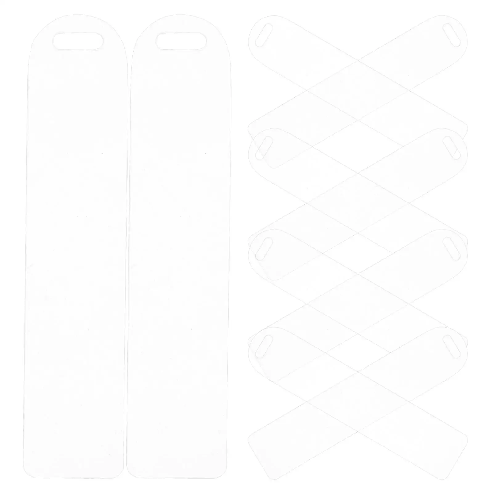 

10 Pcs Blank Transparent Acrylic Bookmarks Diy Unpainted Graffiti Luggage Tags Gift Labels School Supplies Bookmark Crafts