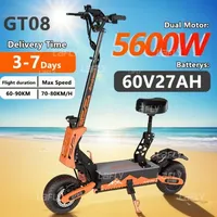 ARWIBON GT08 Electric Scooter For Adult 5600W Motor 60V 27AH E-Scooter 11 Inch Vacuum Off-Road Tires Off-Road Escooter