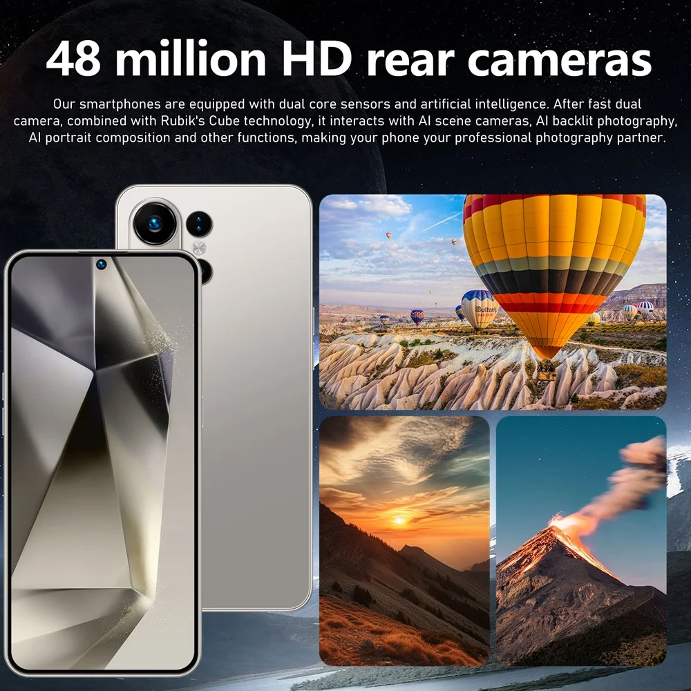 Neues C27 Ultra Smartphone Android 5G 7,3HD 22G+2TB Smart Mobiltelefon Dual-SIM 7800mAh Entsperrtes Handy 48MP Globale Version Telefone – Detail 8