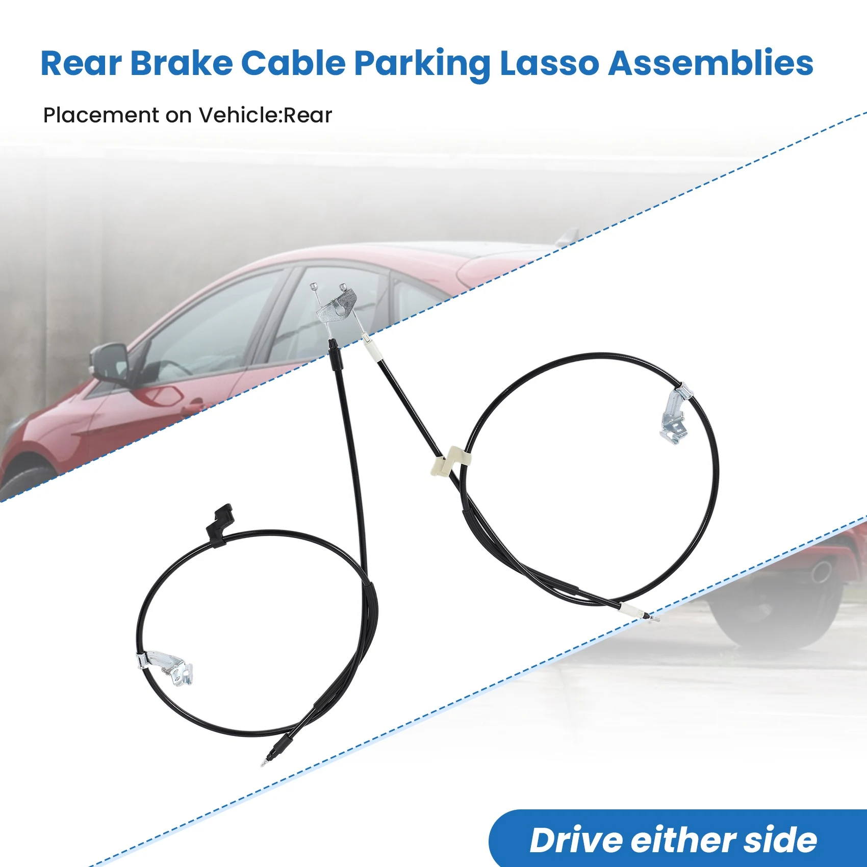 

Practical Car Rear Parking Emergency Brake Cables AV61-2A603-BK AV61-2A603-BL For Ford Focus 2012-2017 Brake Lasso Assy AV612A60
