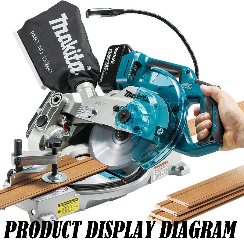 Makita DLS600Z 18V LXT Compact Brushless Cordless 165mm Mitre Saw High Cutting Performance Automatic Torque Drive Power Tool