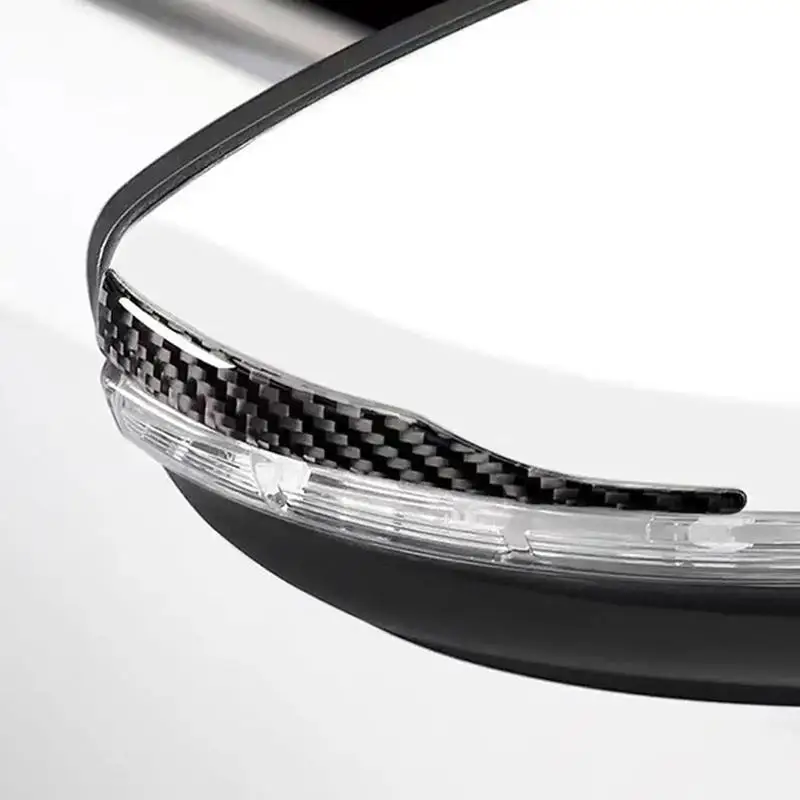 2-Pack Universal Car Rearview Mirror Anti-Collision Protective Strips Auto Mirror Resistant Decorative Trim Stickers