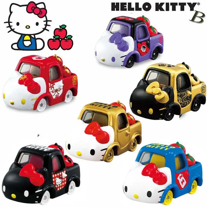 

Коллекционная модель автомобиля Tomy Tomica Hello Kitty из литого сплава в японском стиле, декоративный сувенир для коллекционеров