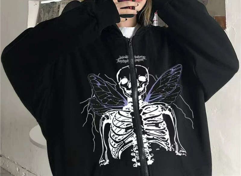 

Новая осенне-зимняя толстовка с капюшоном на осень и зиму 2025 года, свободный топ с бархатным принтом на молнии